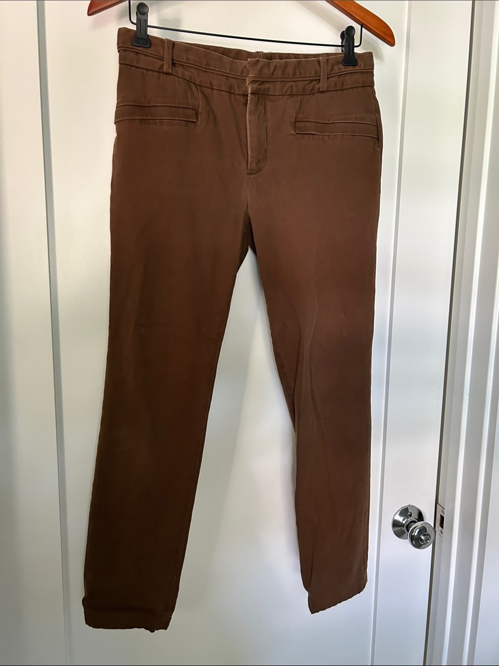 ZARA WOMAN brown cotton chinos "M"